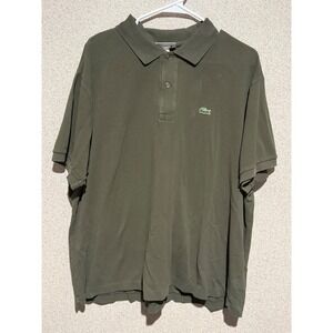 Lacoste Classic Fit Polo Shirt Olive Green Mens 3XL Short Sleeve Cotton
